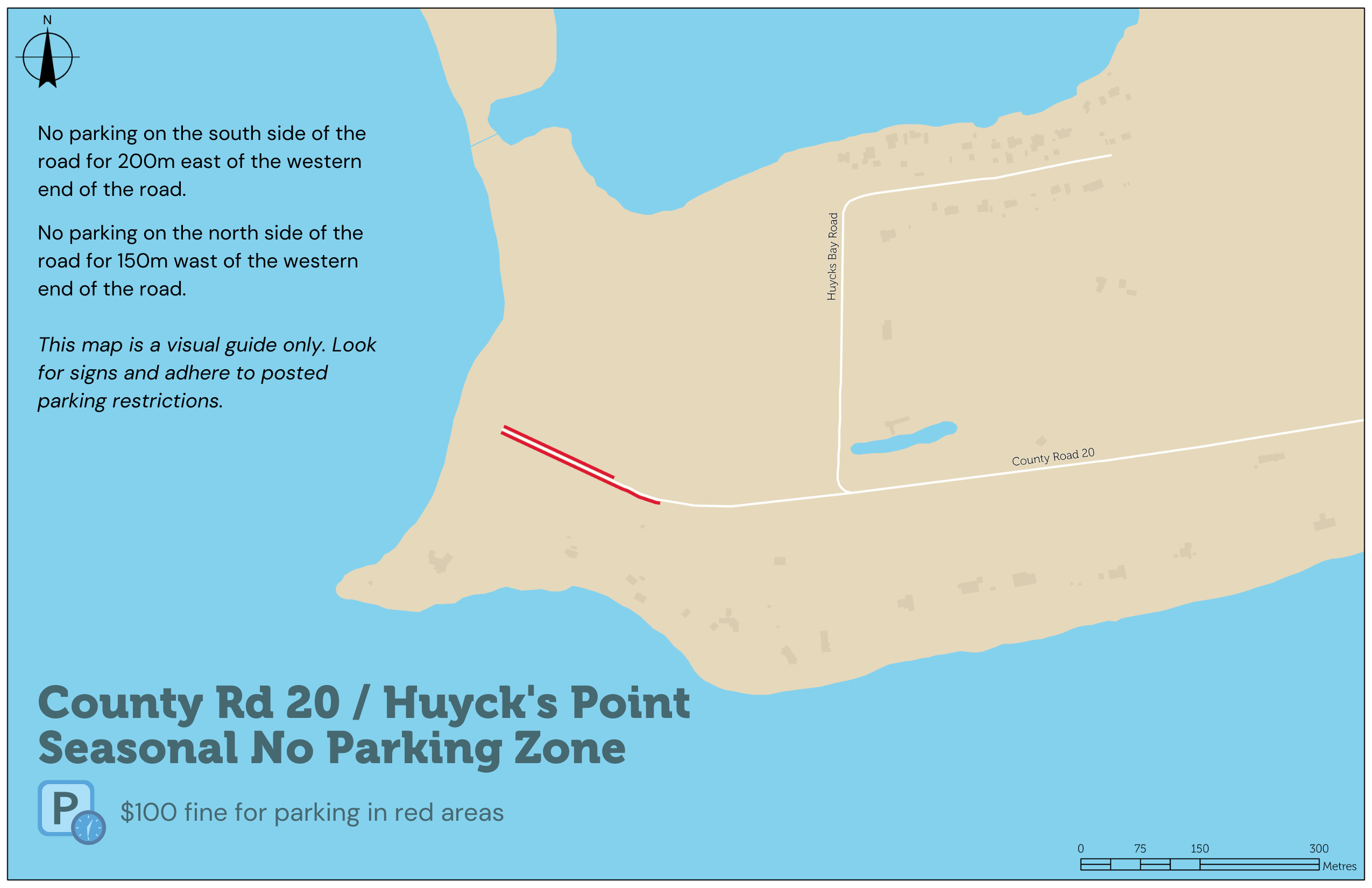 Huyck's Point Map