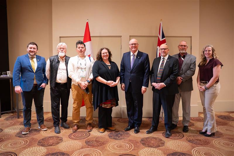 Photo caption: The County of Prince Edward delegation meeting with Rob Flack, Minister of Municipal Affairs and Housing. (From left to right) Bay of Quinte MPP Tyler Allsopp, Councillors Bill Roberts, Sam Grosso, Kate MacNaughton, Minister Flack, Mayor Steve Ferguson, Councillors Phil St-Jean and Sam Branderhorst. (Photo courtesy of Minister's Office)