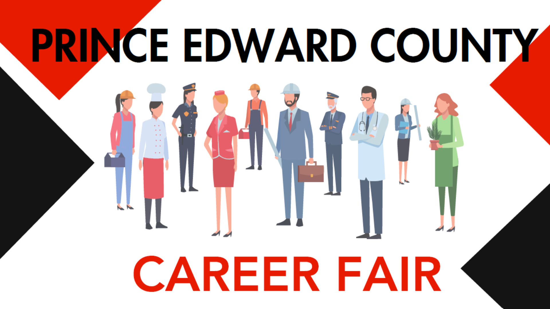 text reads "Prince Edward County Career Fair"